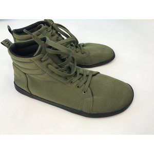 Feelgrounds Mens Barefoot Highrise Knit Olive Green Sneakers Size 11 EUR 44